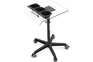 TASALON Ultimate Remarkable Color Station Salon Tray on Wheels, Cart with 3 Bowls, Adjustable Salon Service Rolling Tray, Hairdresser Color Station with Wheels – Hairstylist