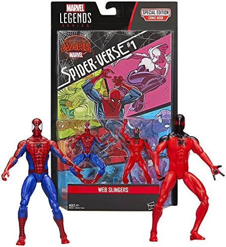 Marvel Legends Year 2015 Special Edition Comic Book Series 2 Pack 4 Inch Tall Figure - WEB SLINGERS with SPIDER-MAN, SCARLET SPIDER and Comic Book