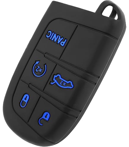 Key Fob Cover Compatible With Jeep Dodge Chrysler - Silver Black TPU Case For Grand Cherokee, RAM, Charger, 300 - View #4