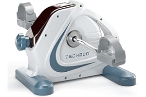 TECHMOO Under Desk Bike Pedal Exerciser Portable Home Exercise Bike Pedal Exerciser Foot Peddler Portable Therapy Bicycle Leg Peddler Portable Mini Cycle Bike for Hands Arm Trainer