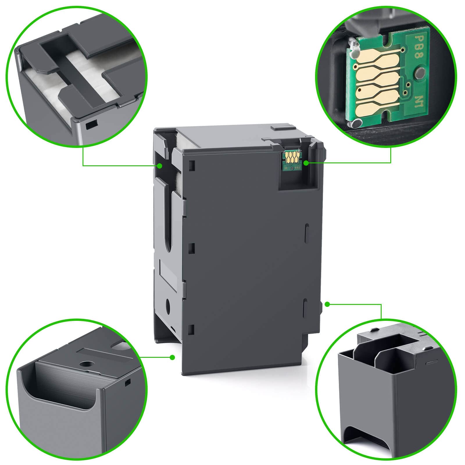 T6715 T6716 Ink Maintenance Box for Workforce Pro WF-3820 WF-4820 EC-4020 WF-4830 WF-4720 WF-4834 WF-4734 WF-4730 WF-4740 ET-8700 EC-4030 WF-M5799 WF-C5710 WF-M5299 WF-C5290 Printer