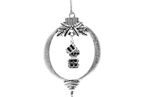 Inspired Silver - Dice - Silver Christmas Ornament - Unique Charm Christmas Tree Ornament - Holiday Hanging Decoration