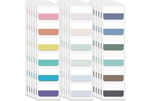 Lumintutu 18 Colors 360pcs Sticky Index Tabs, Large Book Annotation Tabs Repositionable Page Markers Labels for Notebooks, Bible, Binder, File Folder, Planner and Journaling Supplies (1.8×1.1 Inch)