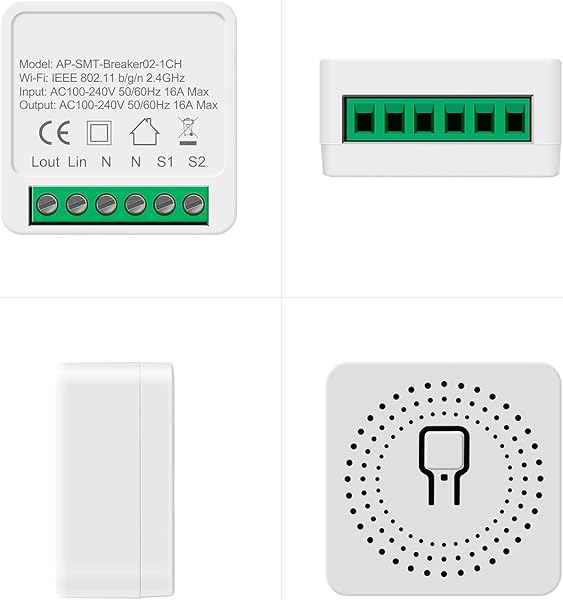 Gaetooely 16A Smart WiFi DIY Switch MDulo de AutomatizaciN del Hogar Inteligente Funciona con la AplicaciN Alexa Home Smart Life