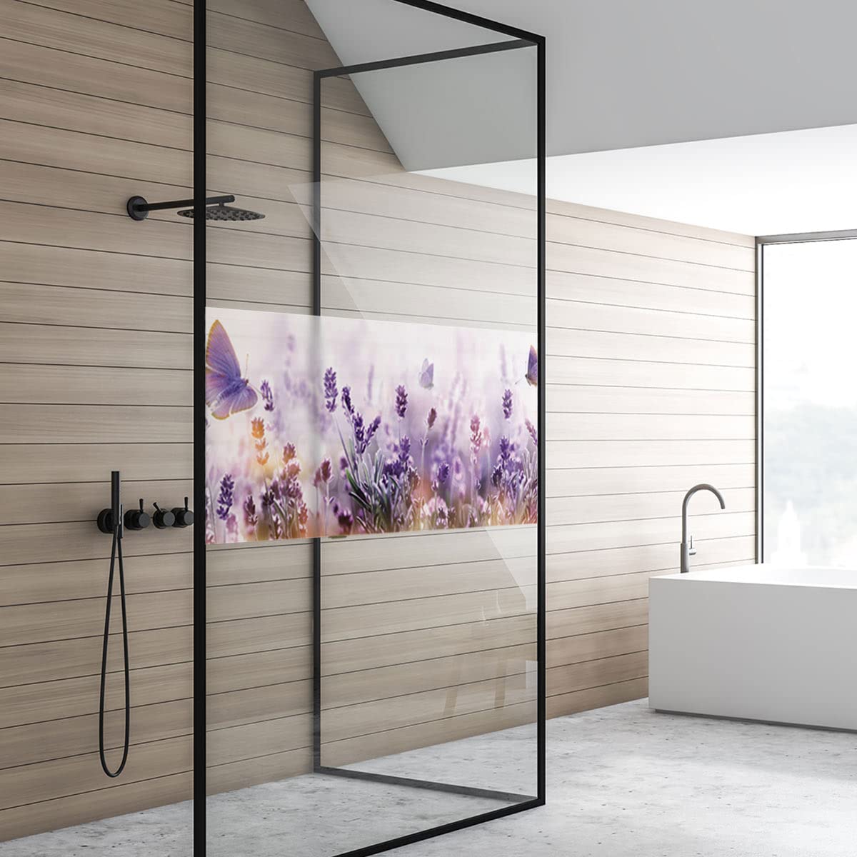 Opaque Window Film - Lavender Field - Sticker for Window & Shower Door - 40 x 200 cm