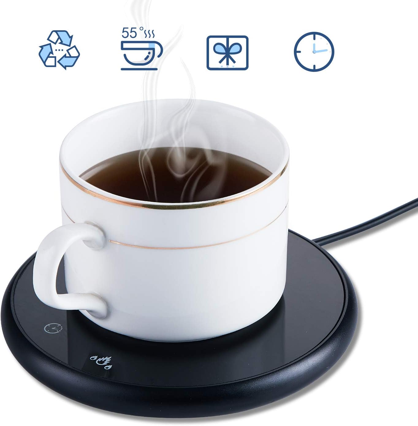 PG Coffee Mug Warmer and Office Warmer, Electric Beverage Warmer with 2