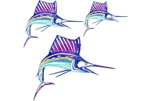 dreamskip Metal Fish Wall Decor Sailfish Metal Wall Decor Sea Coastal Nautical Outdoor Wall Art Ocean Decor For Bathroom Indoor Garden Yard Pool Beach Patio Kitchen (3 Pcs)