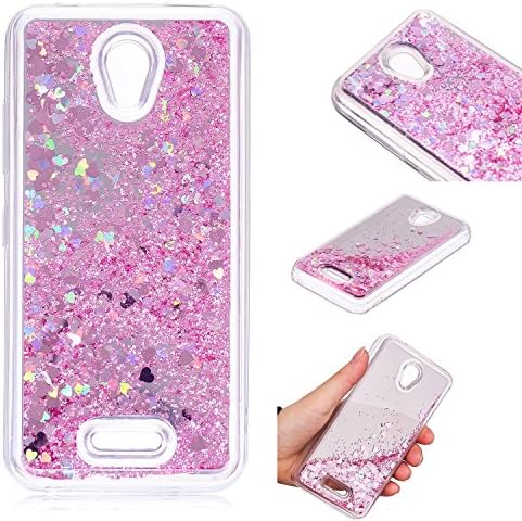 Lenovo C2 Cases Danhua K10A40 Liquid Glitter Pink Quicksand Mirror Case TPU Anti-scratch Cover for Lenovo C2/K10A40