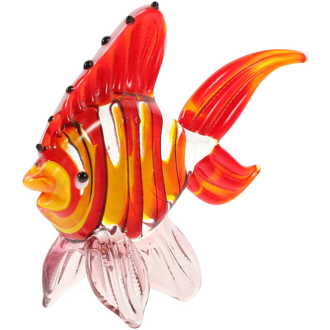 LIFKOME Glass Fish Ornaments Tropical Fish Figurine for Home Office and Aquarium Decor