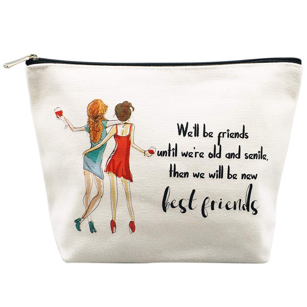 Friendship Gifts: Personalized Makeup Bag Pouch for Women - Birthday, Christmas