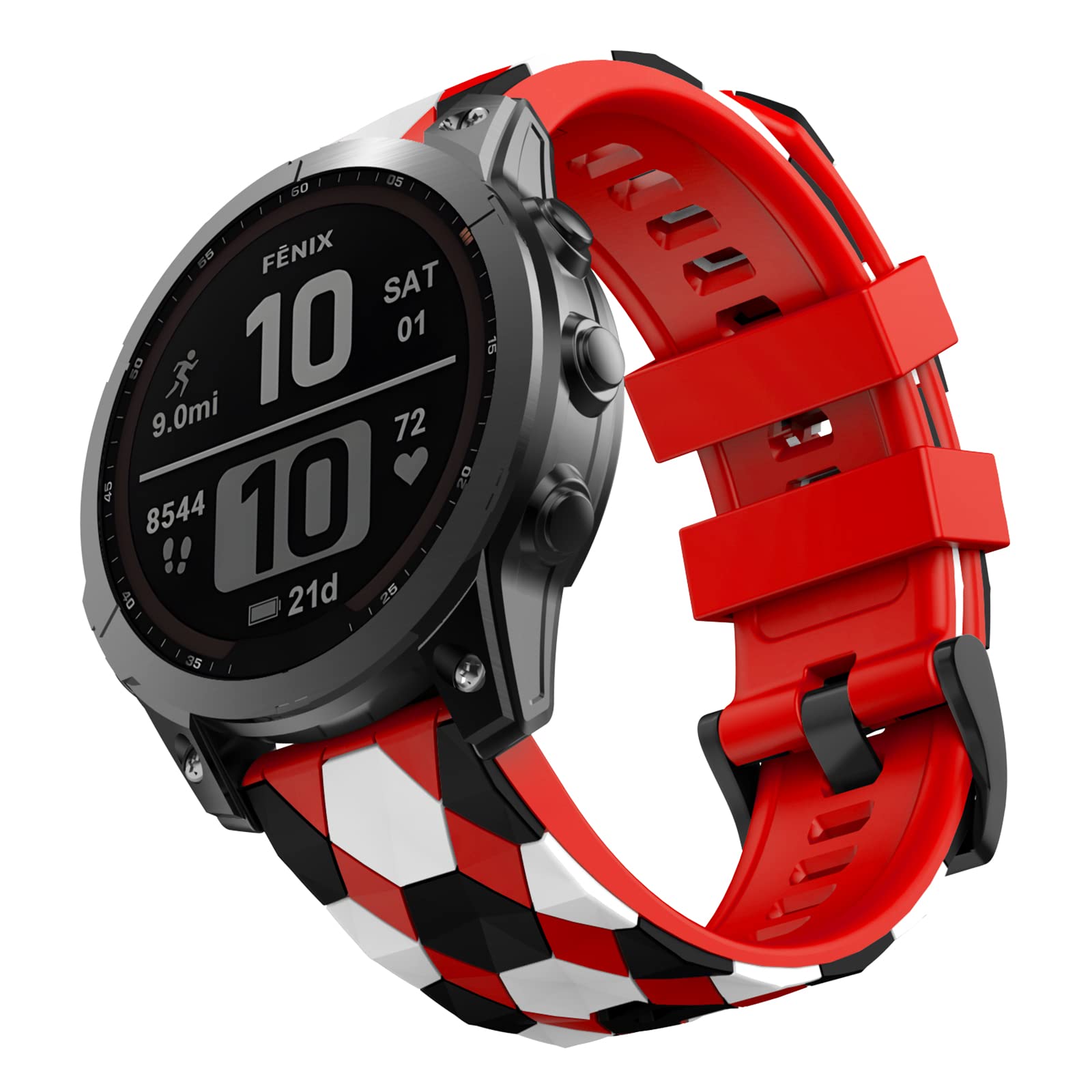 MYSNBKN Strap for Garmin Fenix 5/Fenix 6/Fenix 7, Soft Silicone Replacement Band for Garmin Forerunner 935/945/955/754/Approach S60/S62 (Quick Fit)