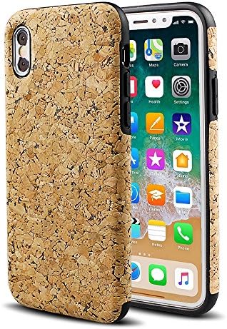 Zilopeth Iphone X Case Wood Stripe,Wood Case Shockproof Dropproof Wooden Soft