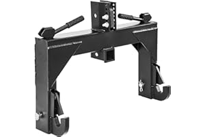 YITAMOTOR 3 Point Quick Hitch, 3000 lbs 3-Pt Attachments with 2" Receiver Hitch Adaptation to Category 1 Tractor with 5 Level Adjustable Bolt