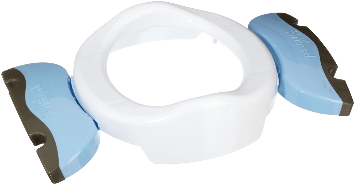 Potette Plus Pot Plus Wblu 2in1 Mobiles Topfchen Toiletten Lernsitz 3 Tuteneinleger Weiss Hellblau Amazon De Baby