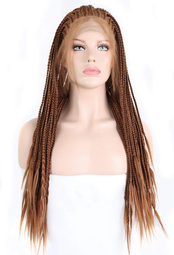 Real Hair Wigs for Women,Synthetic Lace Front Brown Box