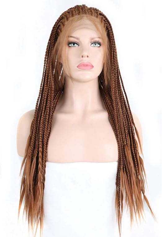 Real Hair Wigs for Women,Synthetic Lace Front Brown Box
