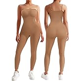Miguofan Strapless Shapewear Jumpsuit for Women Tummy Control, Seamless Full Body Shaper Bodysuit Under Dress