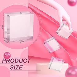 Vicenpal 4 Pieces Acrylic Square Display Block 2 x