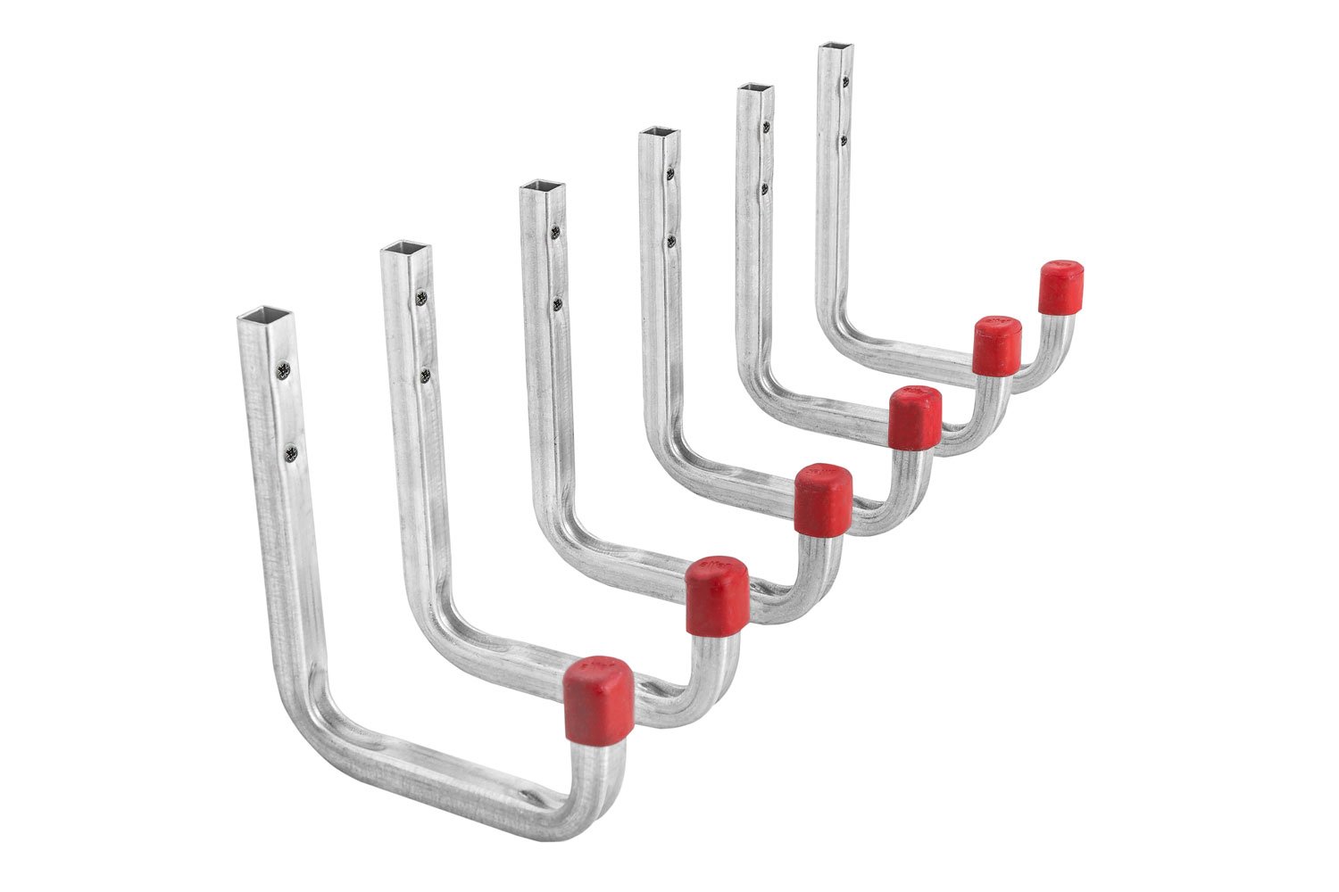 Gedotec Workshop Tool Holder Garage Hook for screwing | High Resistance Metal Hook 80 x 120 mm. Wall mounting Device Support Hook Load Capacity 30 kg - mounting - 6 Pieces