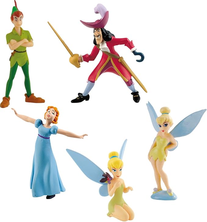 Bullyland Disney Peter Pan Set 5 Figures Peter Pan Wendy Tinkerbell