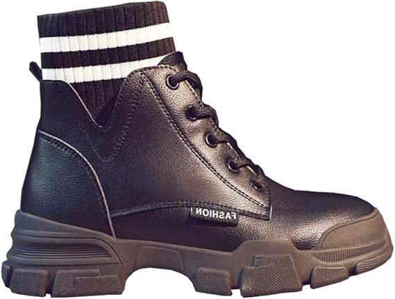 Amazon Co Jp ｓｅｍｏ１ｍｕｓ ブーツ レディース ショートブーツ ソックスブーツ マーティンブーツ 靴下ブーツ 編み上げ ブーティ アップブーツ ボア付き 厚底 おしゃれ 美脚 秋冬 服 ファッション小物