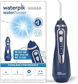 Waterpik Cordless Advanced WP-583UK Water Flosser Blue 3 Settings USB Charger