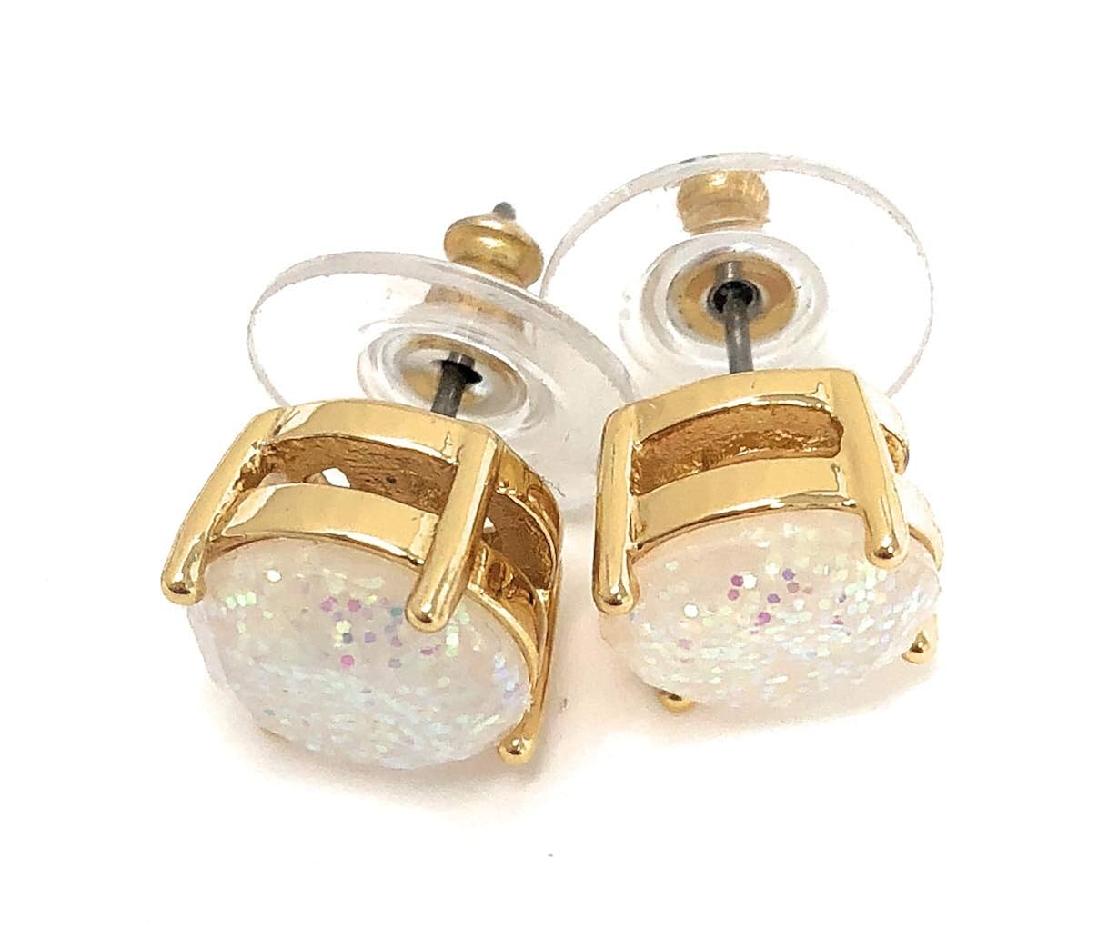 Kate Spade Glitter Round Opaque Earrings