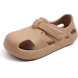 Toddler Water Sandals for Boys & Girls, Little Kids Summer Water Shoes | Lightweight Quick-Dry EVA, Protective Closed Toe wit
