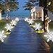 WSTECHCO LED Pathway Lights Outdoor Christmas Decorations 2 Piece Snowflake Flash Lights Walkway Lights,Waterproof 3D White Snow Landscape Lighting for Yard,Patio, Lawn,Garden Decor