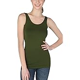 NIKIBIKI Women Seamless Basic Jersey Tank Top, Made in U.S.A, One Size