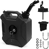 5L/1.3 Gallon Gas Can,GEVINFA Upgrade Gas Can Fuel Oil Petrol Diesel Storage Cans,Portable Gas Tank Fuel Compatible with Moto