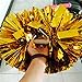 Vobaga Set of 2 Metallic Foil & Plastic Cheerleading Pom Poms