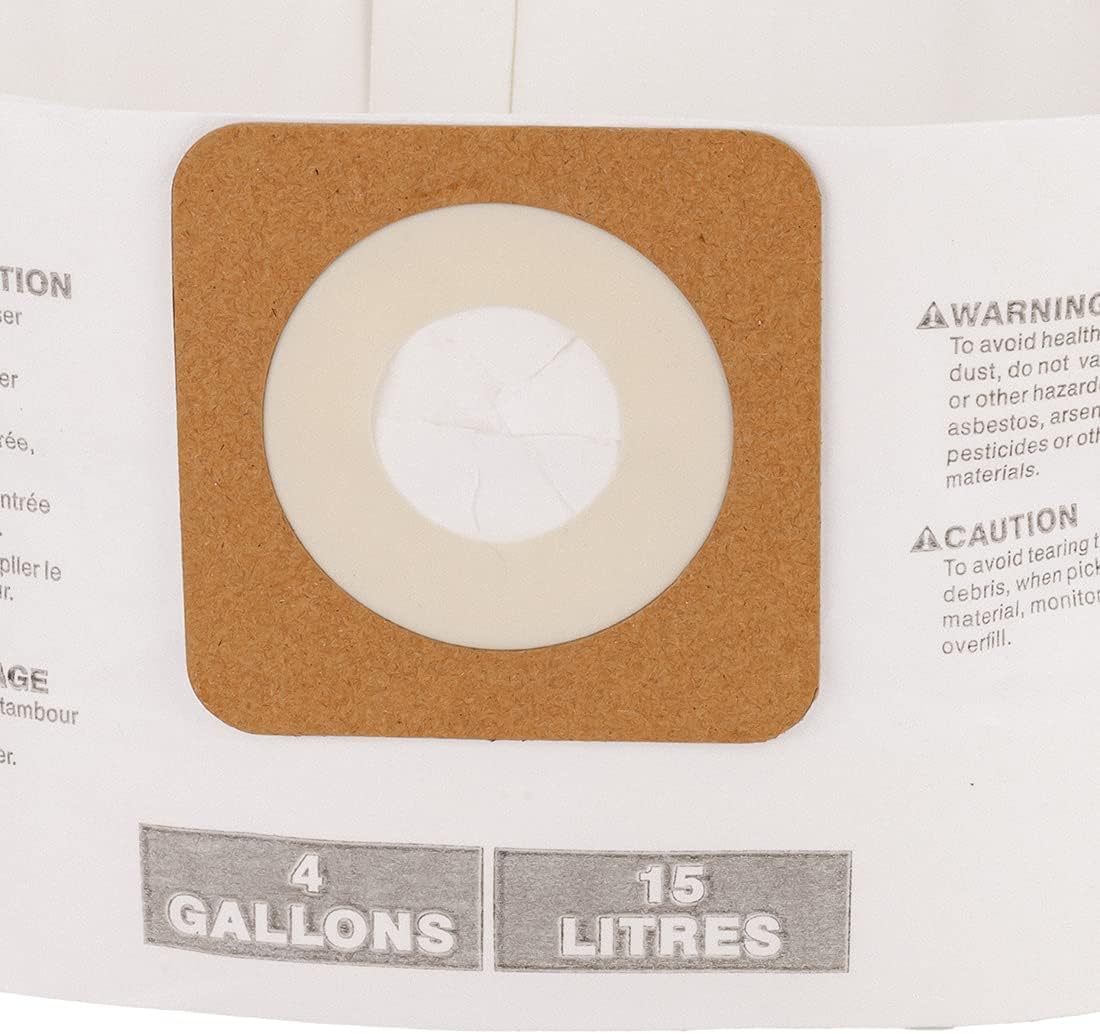 5-Pack Compatible with Part# CMXZVBE 43270, For Craftsman High Efficiency 4 Gallon Vac Bags - - 
