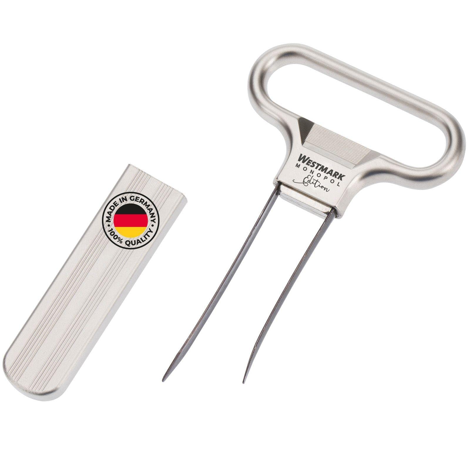 Westmark Cork Remover/Corker And Bottle Opener, Die-Cast Zinc/Steel, Ah-So, Silver With Satin Finish, 62853380