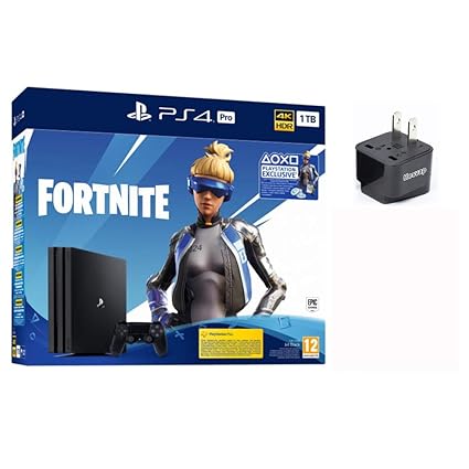 Playstation 4 Pro 1tb Euro Version Fortnite Deluxe Bundle Us Edition W Hesvap Us Adapter Product Name Video Games Amazon Com