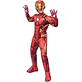 MARVEL Iron Man Official Youth Halloween Costume - Padded Jumpsuit with Gloves and Plastic Mask