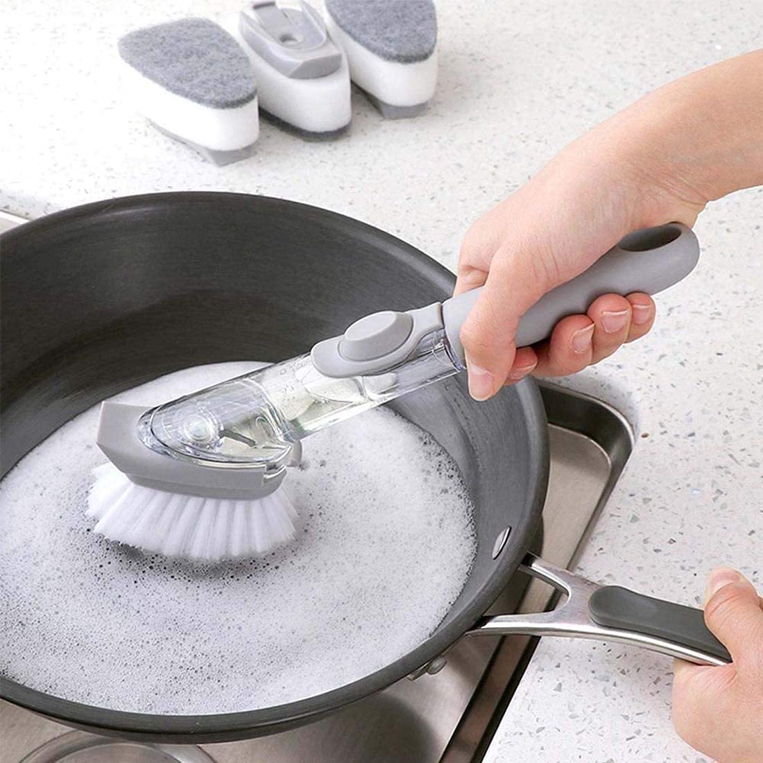 RHYDON Automatic Kitchen Cleaning Brushes Dish Bowl Washing Sponge with