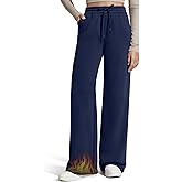 G4Free Flurrylux Fleece Lined Sweatpants Women Cotton Thermal Warm Wide Leg Pants with Pockets