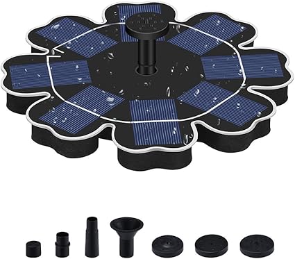 Amazon Com Mym Solar Water Fountain Pump 2 5w Solar Powered Submersible Pond Pump Outdoor For Bird Bath Garden Fountain Small Pond And Water Circulation 4 Spay Heads Included Garden Outdoor