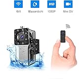 Wasserdichte Wlan Mini Kamera, NIYPS Full HD 1080P Kleine Überwachungskamera, Mikro Wifi Nanny Cam mit Bewegungserkennung und Infrarot Nachtsicht,Innen/Aussen Wireless Weitwinkel IP Sicherheit Kameras