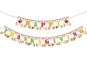 YQUQWN, Happy Thanksgiving Banner - 10 Feet, Fall Banner, Thankful Banner for Thanksgiving Party Decorations,Thanksgiving Decorations, Thanksgiving Party Outdoor & Indoor Decor Supplies