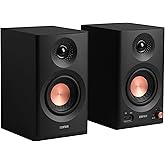 Edifier MR3 Powered Studio Monitor Speakers, Hi-Res Audio Certified Bluetooth V5.4 Active Bookshelf Loudspeakers, 2.0 Computer Speaker with Headphone Output RCA AUX Balanced TRS Input - Black (Pair)