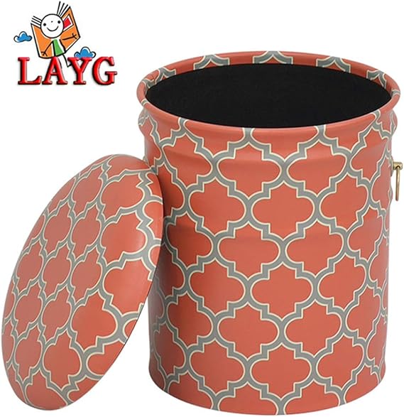 Amazon.de: LAYG Home Metall Sitztonne Hocker Runde Sitztruhe Mit