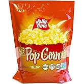 Jolly Time Unpopped Yellow Pop Corn Kernels, Stand Up Resealable Bag, 2 Pound (Pack of 6)
