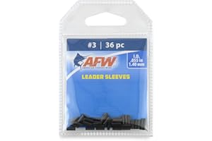 AFW American Fishing Wire Single Barrel Crimp Sleeves – Pro-Grade Strength, Versatile Use, Ideal for Rigging Fishing Leaders, Corrosion-Resistant Finish – Packaged for Angler's Choice (Retail, Bulk)