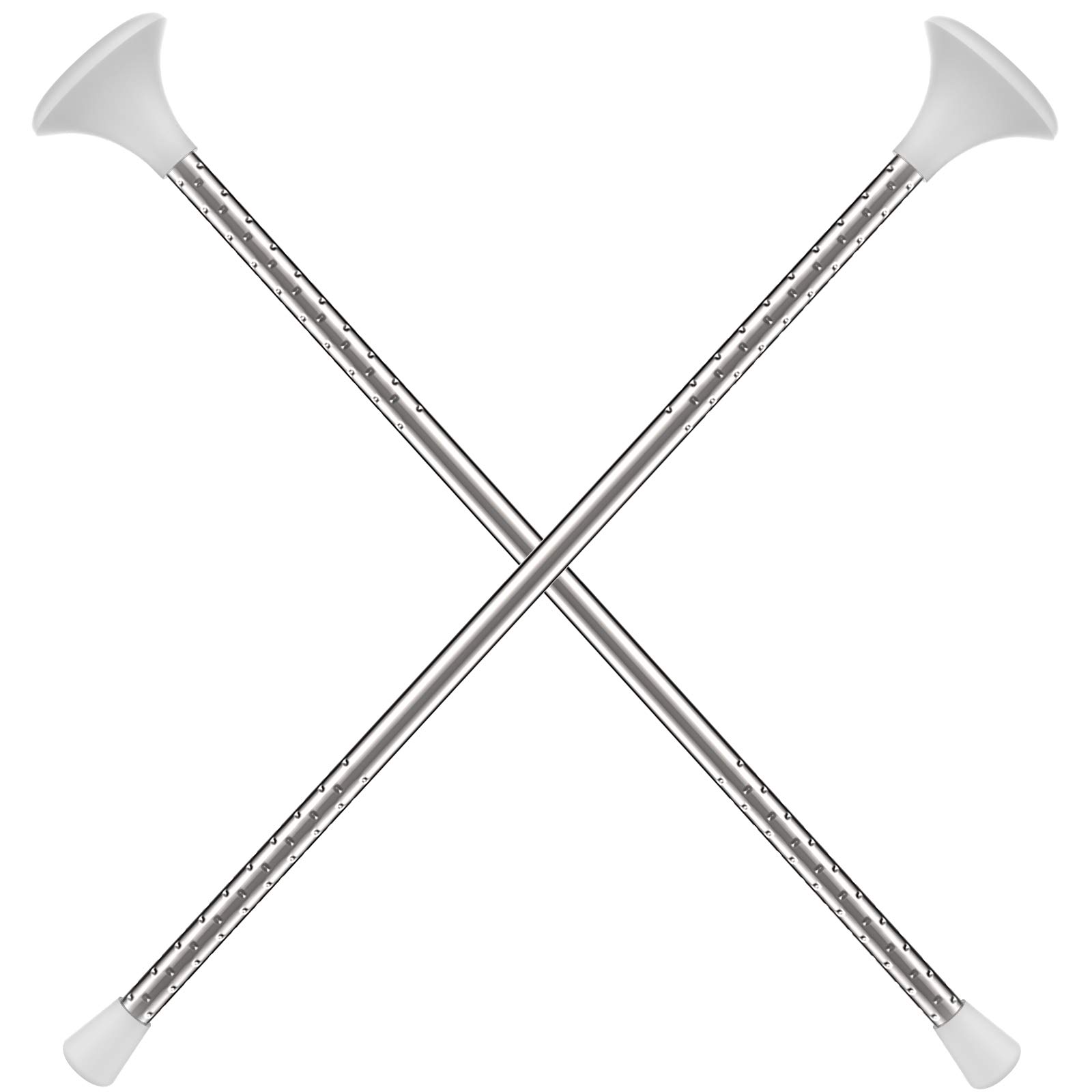 ABOAT 21" White Baton Twirling Marching Batons Mini Shaft Baton Cheerleader Dance Baton (21inch 2PACK, White)