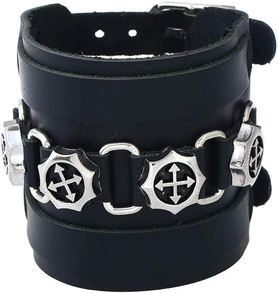 Xm20027 Braccialetto Punk Da Uomo Cubano Miami Gioielli In