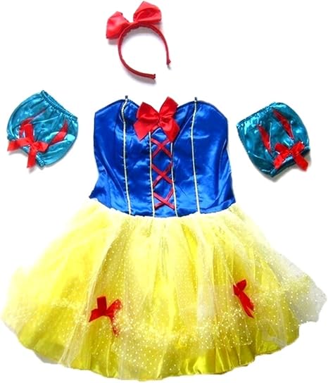 Amazon ハロウィン 衣装 白雪姫 ワンピース 3点セット Hw Fサイズ スノーホワイト 衣裳 コスプレ コスチューム コスプレ 仮装 通販
