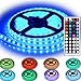 Rxment Led Strip Lighting 5M 16.4 Ft 5050 RGB 300LEDs IP67 Water-resistant Rating Flexible Color Changing Complete Kits with 44 Keys IR Remote Controller , Control Box ,12V 5A Power Supply