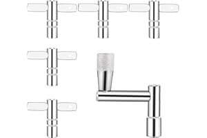 Soulmate Drum Keys 5-Pack Drum Tuning Key Drum Tuner with Continuous Motion Speed Key Percussion Hardware Tool With Hole, Universal Drum Key (Chrome-Plated Steel)